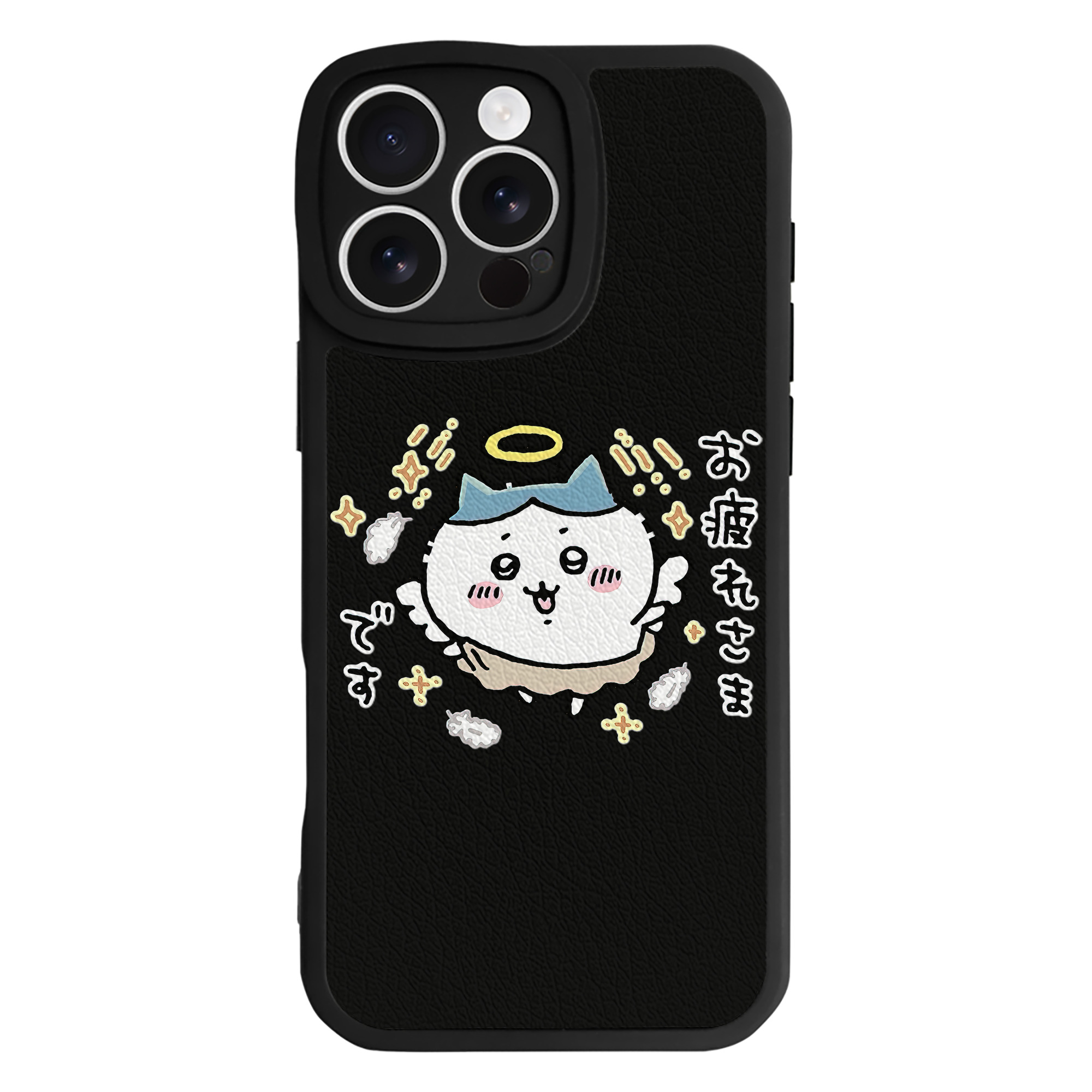 （画像用） ちいかわ ハチワレ Chii-kawa hachiware 【iPhone 16シリーズ対応】シリコンスマホケース（レザー調） 材質：シリコン